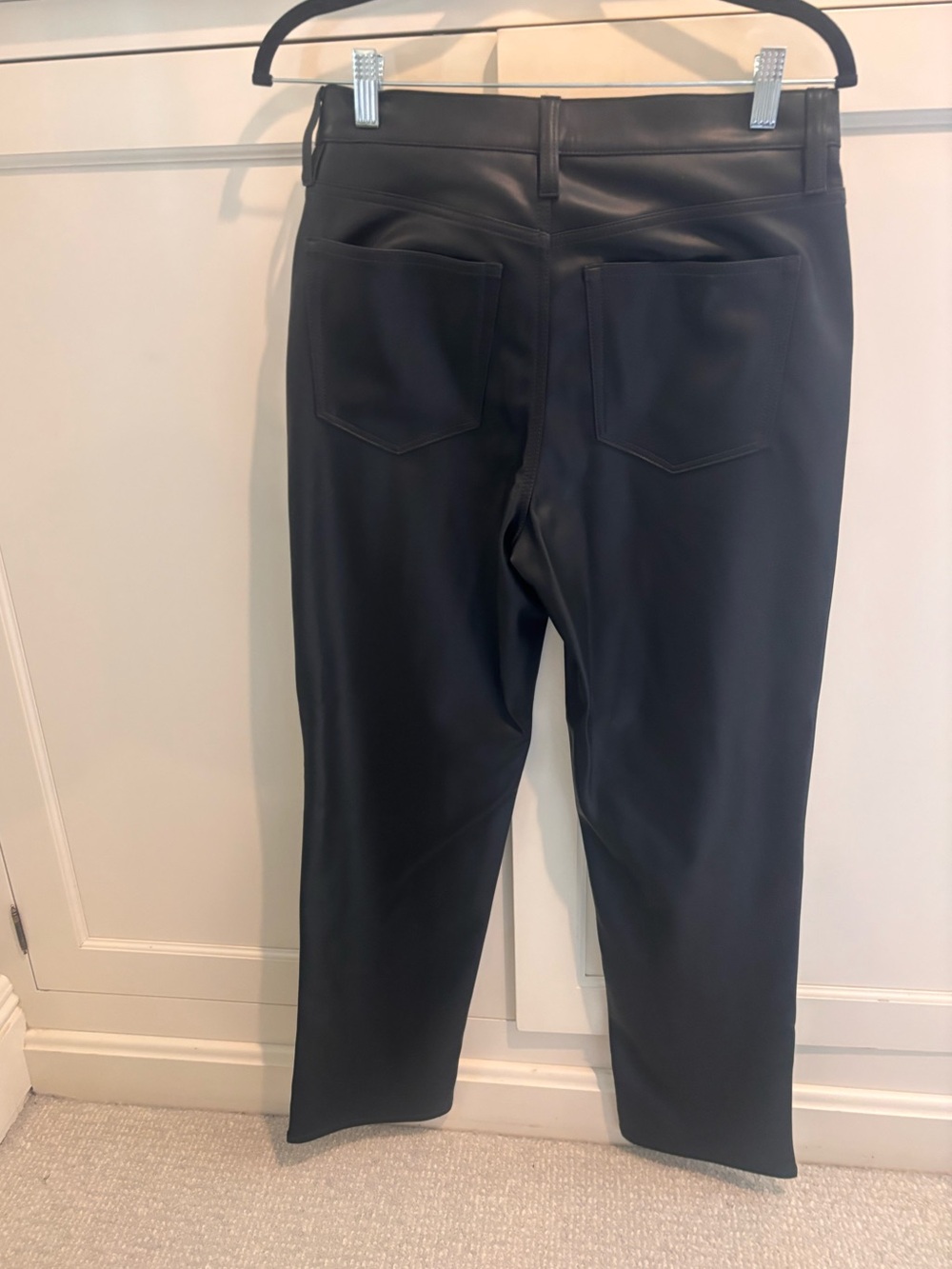 J Crew Women's Black Faux Leather Pants